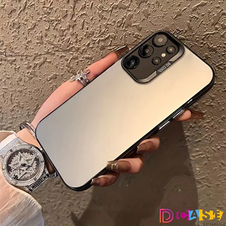 เคสโทรศัพท์มือถือ อะคริลิค ชุบโลหะ เรียบง่าย หรูหรา เคส For Samsung A07 A17 A56 A05S A06 A16 A55 A54 A36 A22 A15 A35 A26