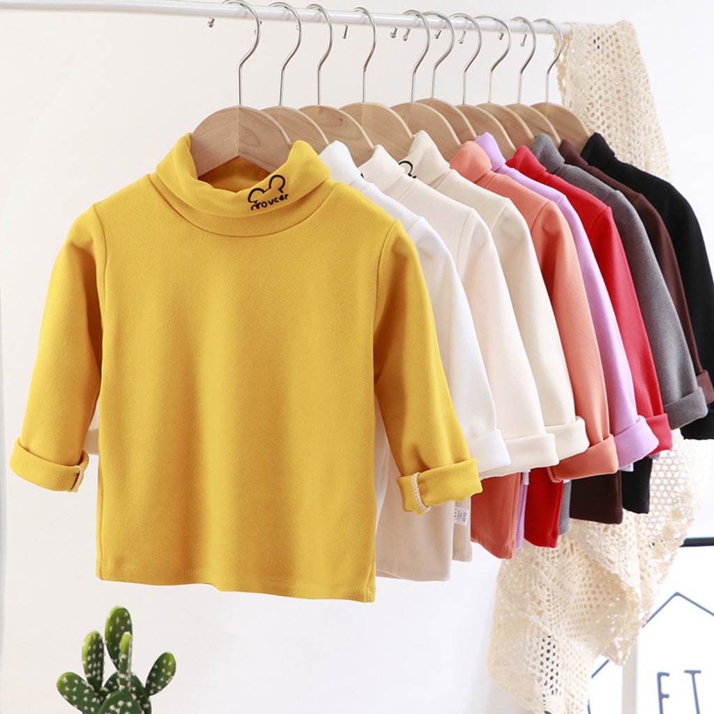 เด็กสวมใส่กํามะหยี่ชายความร้อนชุดชั้นในแขนยาวหนาฐานเสื้อชิ้นเดียวฤดูใบไม้ร่วงเสื้อผ้าสําหรับสาวฤดูใบ