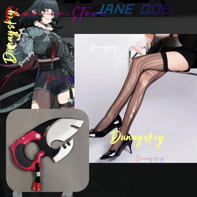 Jane Doe Prop อะนิเมะ ZZZ คอสเพลย์อาวุธคอสเพลย์ปาร์ตี้ฮาโลวีน 15*11 ซม.การ์ตูน-Con Combat Prop Jane 
