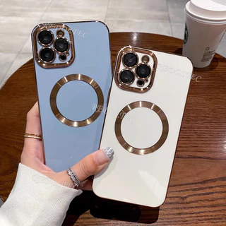 Realme 12 12 + 12X 12 Pro + 5G 4G กรณีบางเฉียบสีทึบ Electroplated ปลอก Realme 12 Pro Plus 12Pro + พร้อมแหวนแม่เหล็กชาร์จไร้สายฝาครอบโทรศัพท์