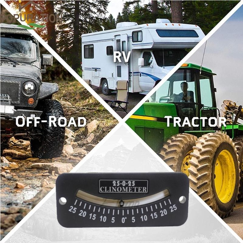 POP Slope มุมเมตรหลอดแก้ว Inclinometer สําหรับขี่กลางแจ้ง 25-0-25 45-0-45