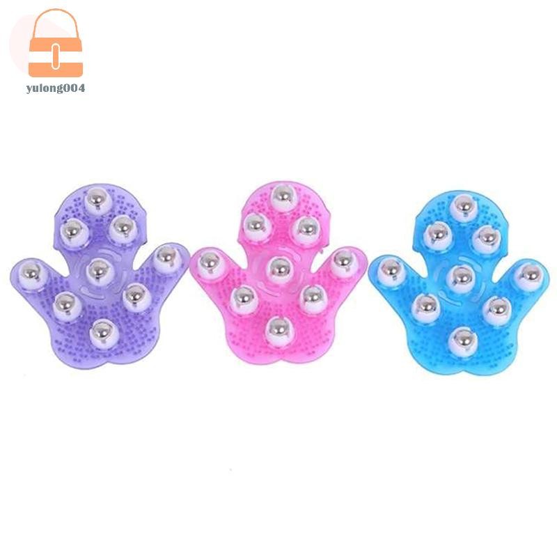 [PE] เครื่องนวดถุงมือนวดรูปฝ่ามือพร้อมลูกกลิ้งโลหะลูกกลิ้ง 360 องศา 9 ตัว TH