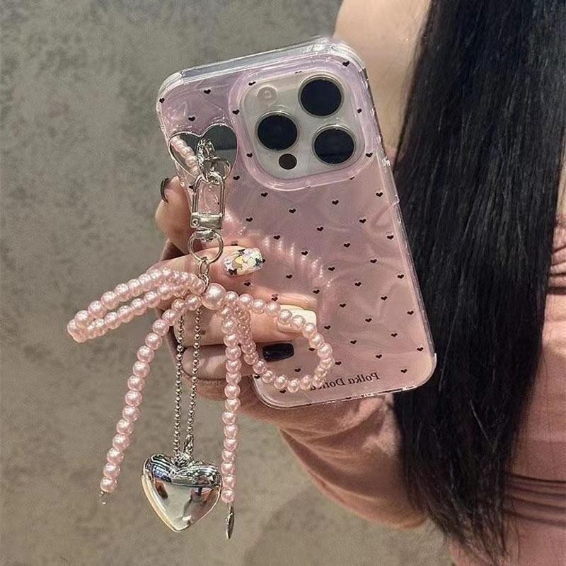 หวานRetro Love Heart PearlสําหรับVivo V50 V60 Lite V60E V50E V27 V29 Pro Y400 Y21D Y31 Y200 Y300 Y100 Y19 V40E Y19S Y29 Y39 5G Y04S Y19S Y19E 4G Y19S