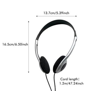 หูฟังสไตล์ย้อนยุคY2k MP3 Walkman กีฬาคลาสสิค หูฟังครอบหู สีน้ำเงิน สีดำ แบบมีสาย 3.5 มม. สำหรับเครื่องเล่น Mp3 กลางแจ้ง