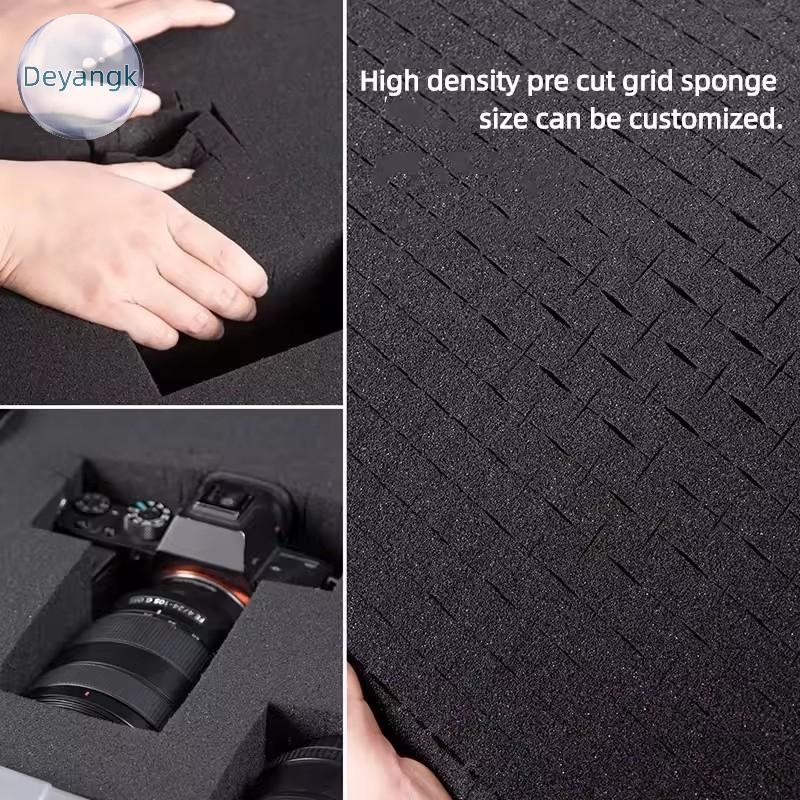 Deyangk 40x30 ซม.ความหนาแน่นสูง Precorted กล่องเครื่องมือโฟมใส่ Pre-Cut Pick Apart โฟมสําหรับ Hard Case และ Flight Case โฟมเครื่องมือ Organizer TH