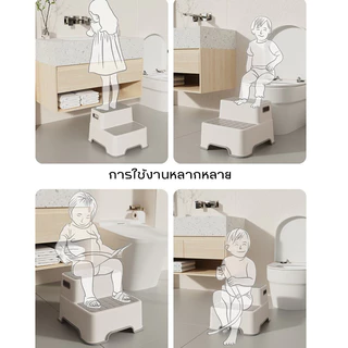 พร้อมส่ง เก้าอี้บันไดห้องน้ำ บันไดชักโครกเด็ก อย่างหนา กันลื่น มีกันลื่นทั้งที่ฐานเหยียบและมุมวาง
