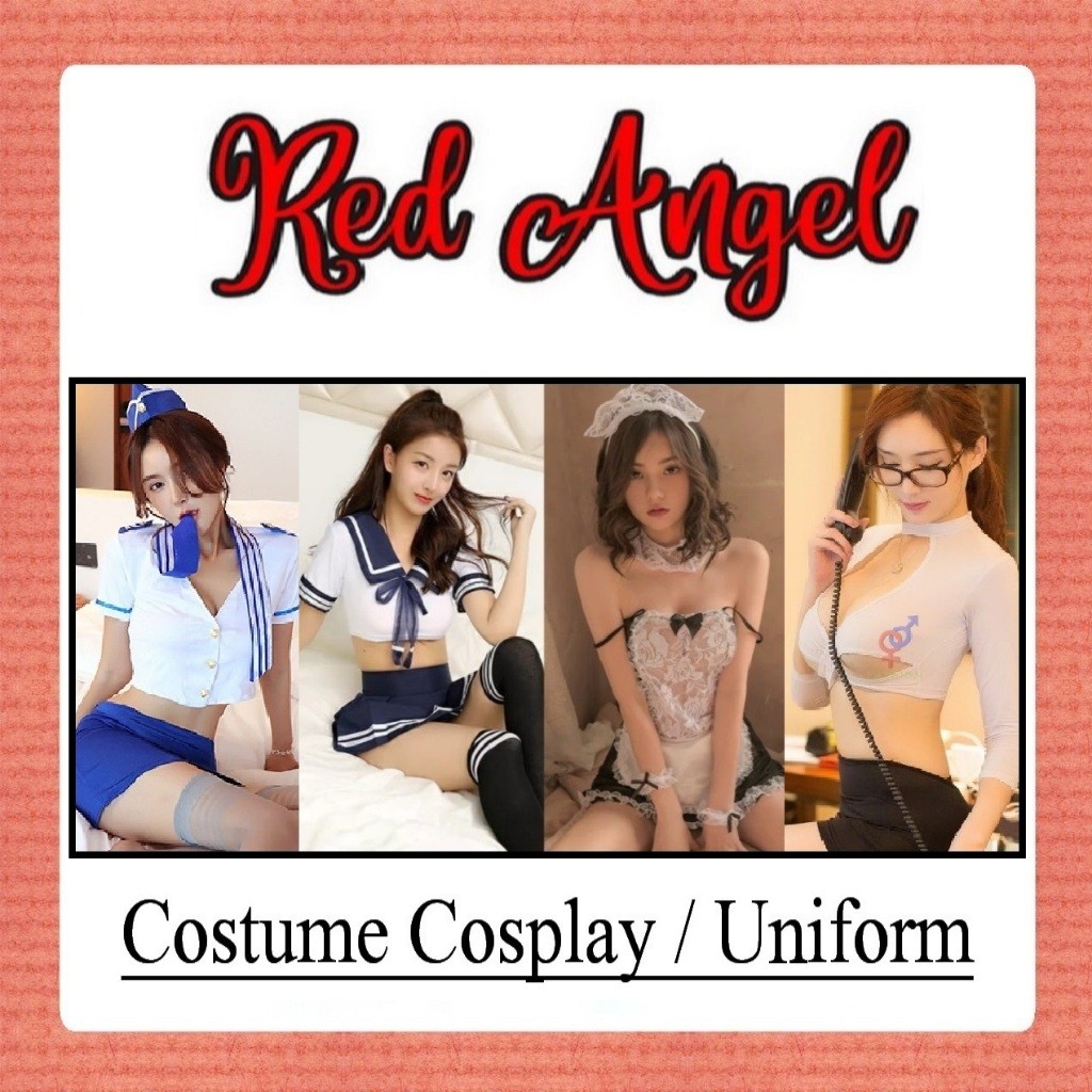 KBS584 Red Angels [ชุดชั้นใน Costume] คอสเพลย์พยาบาลเครื่องแบบหมอนักเรียน / ครู / แม่บ้าน / ตํารวจ /