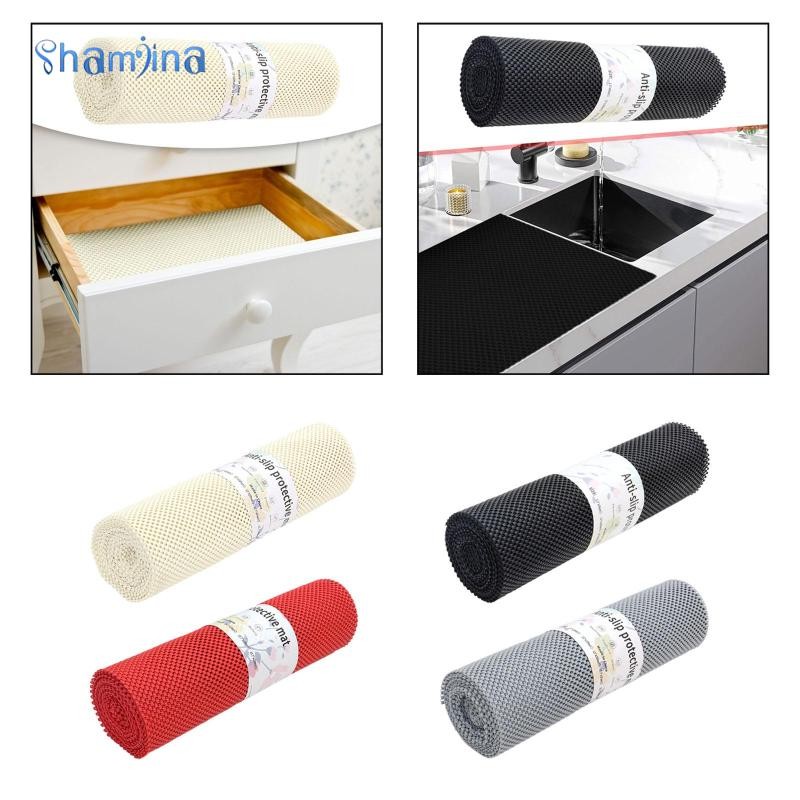 [Shamjina] Shelf Liner Shelving Liner Tableware เครื่องครัว Anti Slip Drawer Liner Mat