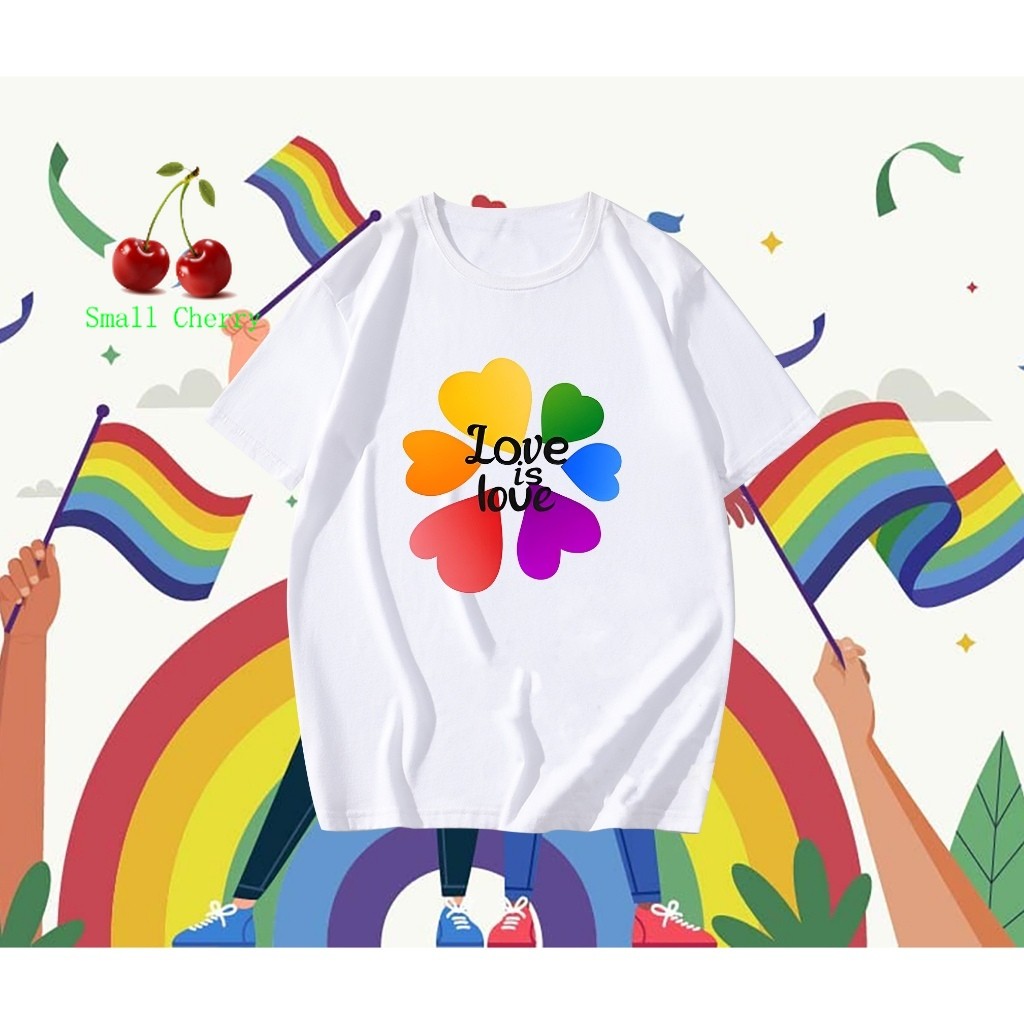 🏳‍🌈 Pride Month🏳‍🌈 เสื้อ LGBT ค่าสัมบูรณ์เสื้อยืด สกรีน PRIDE MONTH ลาย pride flag พร้อมส่งS-5XL