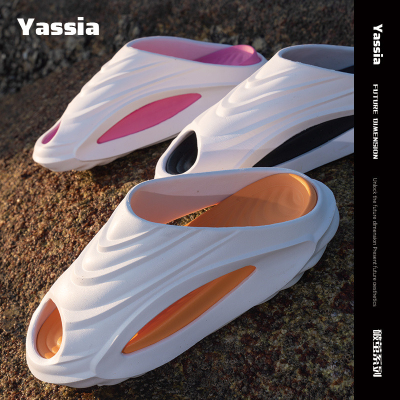 Ya Ya Yassia/Ya Beam รองเท้าแตะกีฬา Anti-Slip Shock-Absorbing ความสูง-Increasing บาสเกตบอลรองเท้าแตะ 2024 ฤดูใบไม้ผลิฤดูร้อนมะพร้าวรองเท้าแตะผู้ชายผู้หญิงคู่ Outing Leisure กลางแจ้ง Be