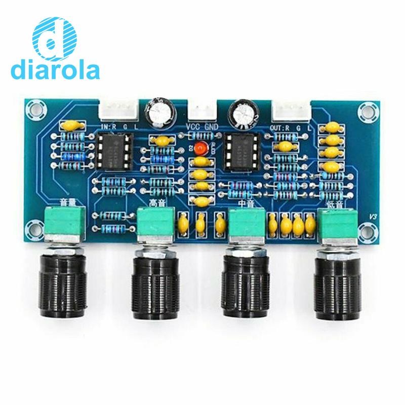Xh-a901 NE5532 Tone Board Preamp Pre-Amp พร้อม Treble Bass Pre-Amplifier Board diarolath