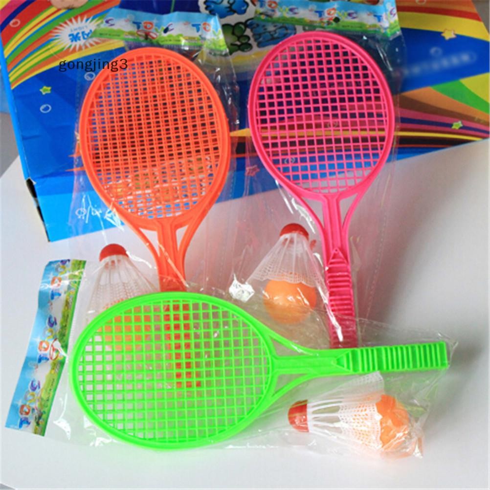 Gongjing3 Kids Outdoor Badminton Tennis Set Racket Parent-Childing Sport ของเล่นเพื่อการศึกษา th