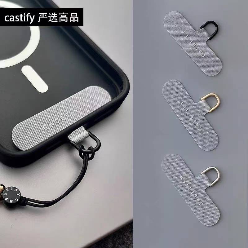 [พีดีเอ็ม] Casetify เคสโทรศัพท์การเชื่อมต่อปะเก็นเชือกเส้นเล็กคลิปแก้ไขการ์ดสติกเกอร์สีเทาการ์ดสากลแขวนโซ่กลับแพทช์หัวเข