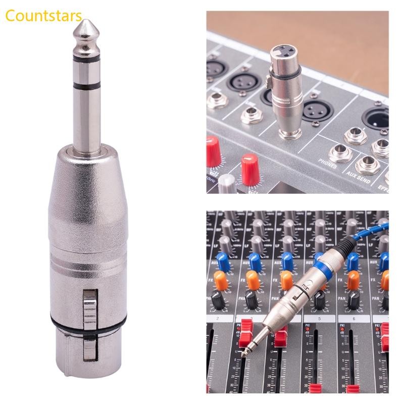 Cou 6 35 มม. 1 4 นิ้วถึงอะแดปเตอร์ไมโครโฟน XLR สเตอริโอ 6 35 มม. ถึง XLR ตัวแปลงหญิง