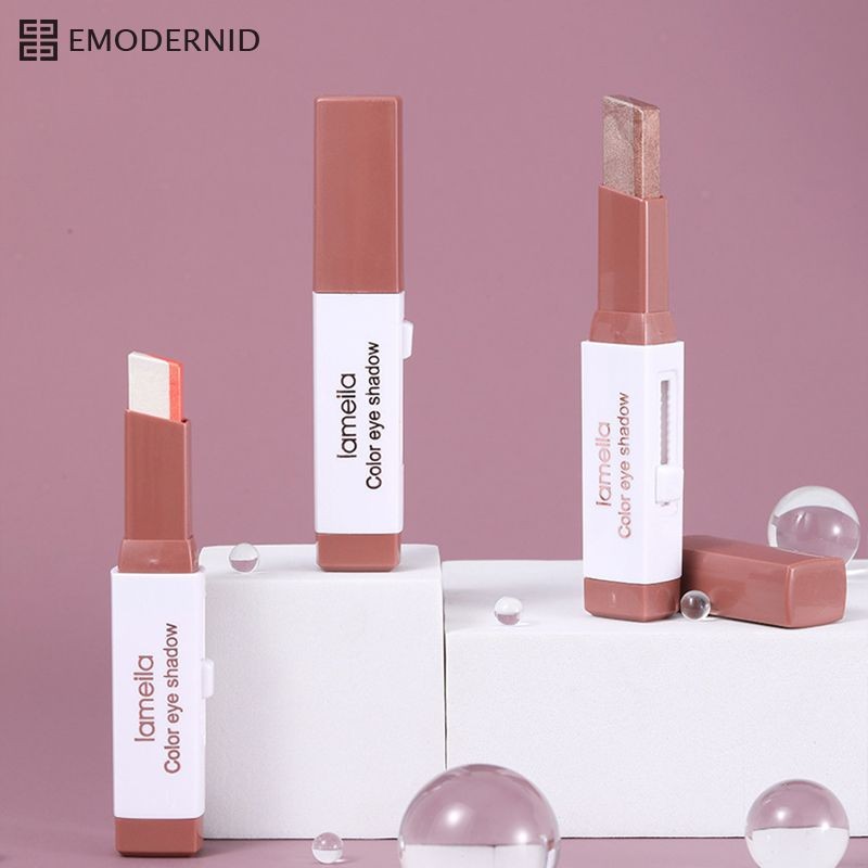 EyeShadow Stick อายแชโดว์แท่งสติ๊ก แต่งตาทูโทน 2 สีใน 1 แท่ง สีสวย เนื้อเนียน กันน้ำ ติดทน