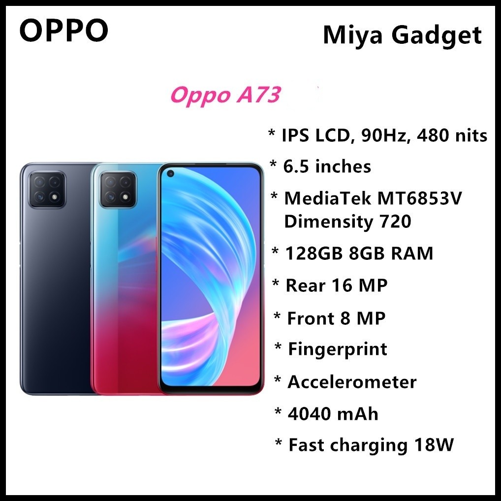 Oppo A73 5G 6.5 นิ้ว 16MP สมาร์ทโฟน Global เฟิร์มแวร์ googleplay โทรศัพท์มือถือ 98% ใหม่ RAM 8G ROM 