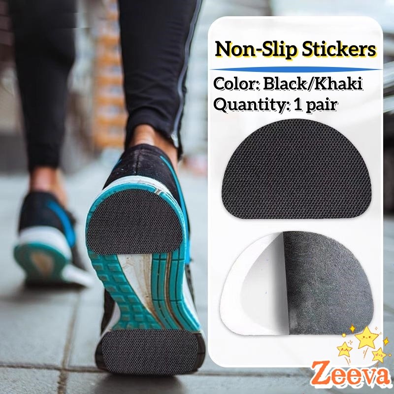 Zeeva【มีสินค้าในสต๊อก】 แผ่นกันลื่น ตัวป้องกันพื้นรองเท้า กาวในตัว แผ่นติดพื้นรองเท้า กันพื้นสึก Sole Sticker