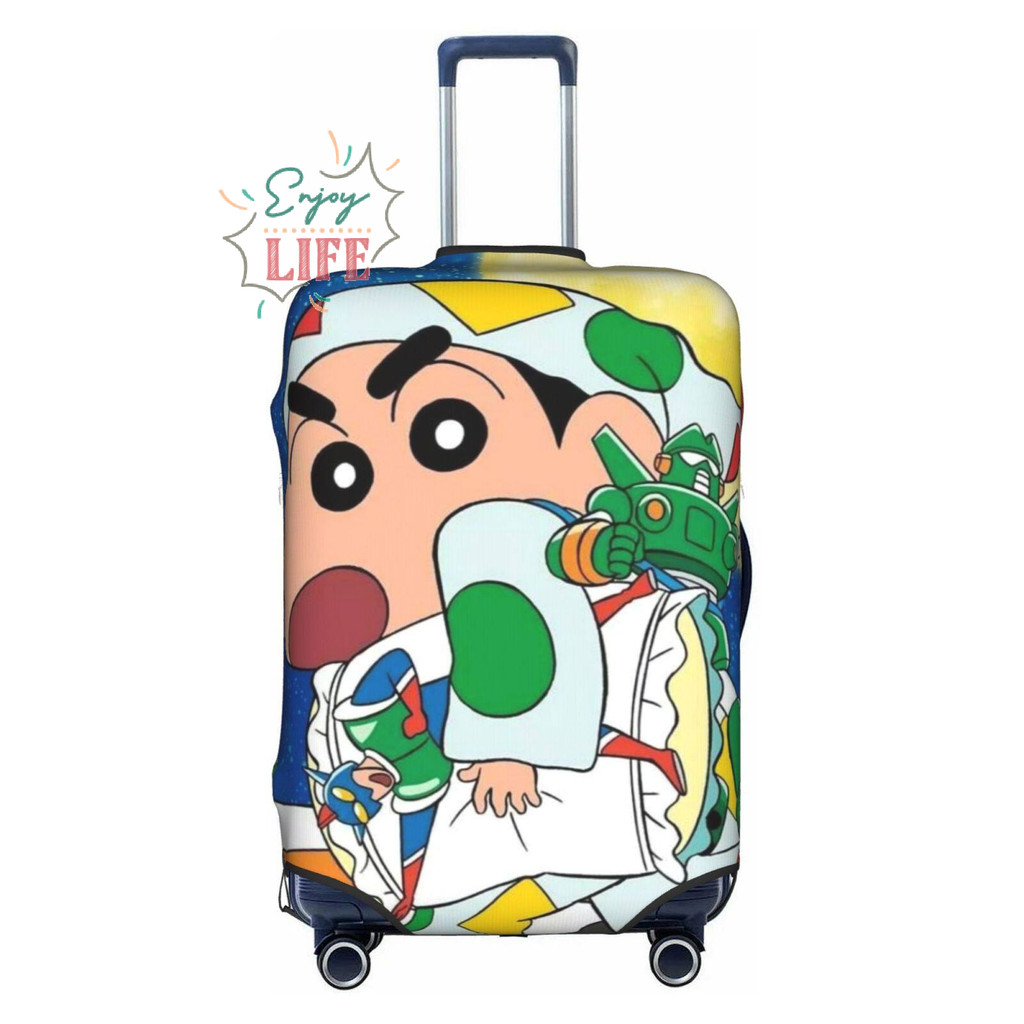 Spot Crayon Shinchan กระเป๋าเดินทางล้างทําความสะอาดได้ตัวป้องกันกระเป๋าเดินทางป้องกันรอยขีดข่วนเหมาะกับ 18-32 นิ้วของขวัญ N708