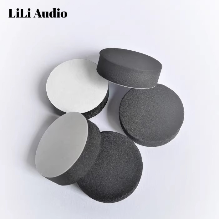 4ชิ้นลําโพงดูดซับแรงกระแทกเสื่อเท้าแผ่นกันลื่นกาวในตัวอีวาสก์ท็อปลําโพงฟองน้ําโฟม เบาะ