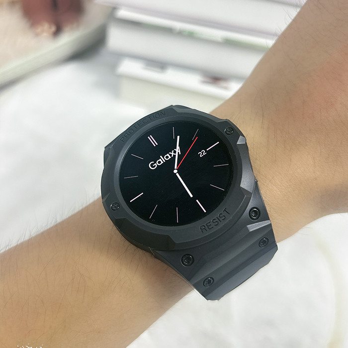 สายรัด + เคส Bumper สําหรับ Samsung Galaxy Watch 7 6 5 4 40 มม. 44 มม. แถบที่ทนทานพร้อมฝาครอบป้องกัน