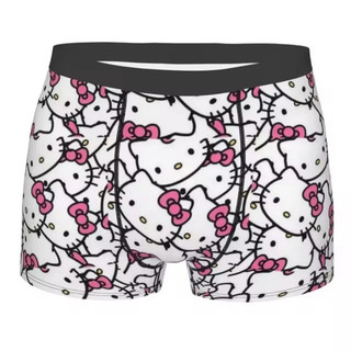 Cute cat men's boxer shorts 3D printed underwear Boxer shorts Breathable underwear