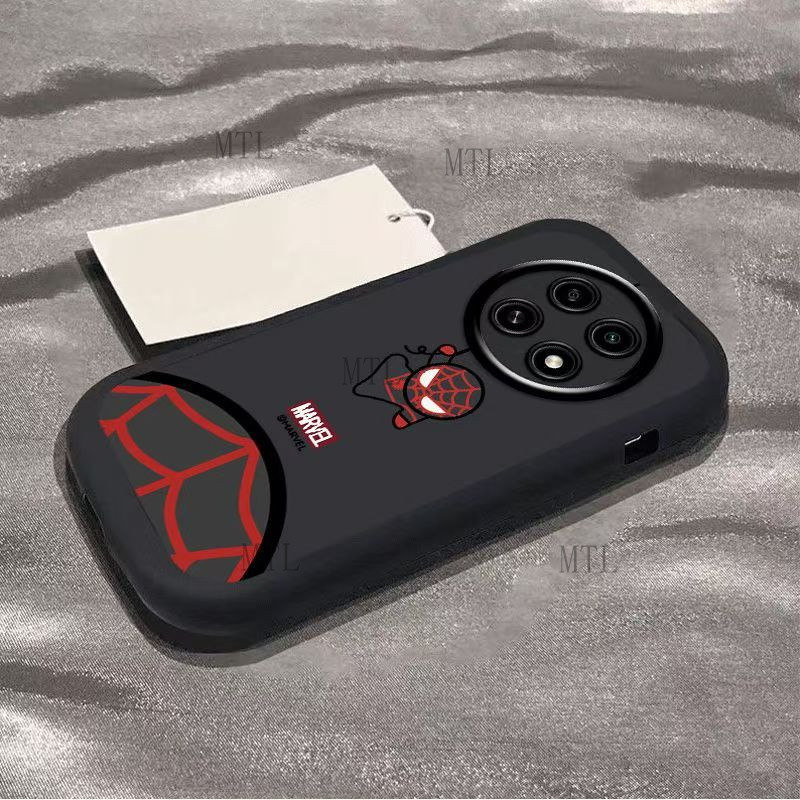 สําหรับ Honor X9D X9C 5G กรณี Q Edition Spider-Man Puff เคสโทรศัพท์เลนส์ซิลิโคนเหลว, Precision Hole 