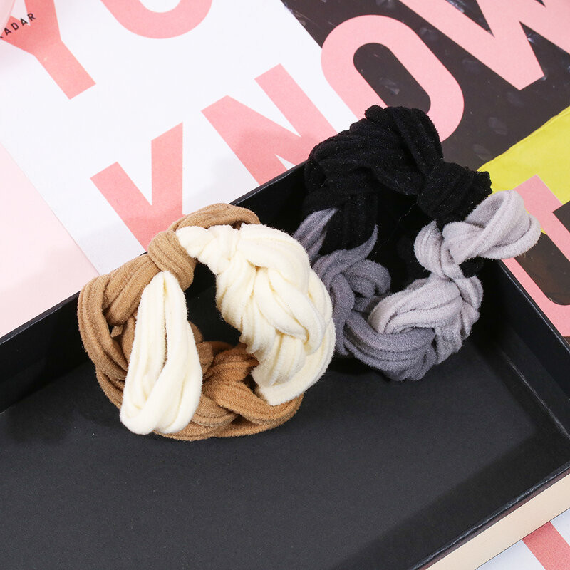 KVY Hair Ties [2pcs] เควีวาย ยางรัดผม ดีไซน์ถักสุดน่ารัก 2 ชิ้น (Dark Color/Neon Color/Pink Color) - รูปที่ 5