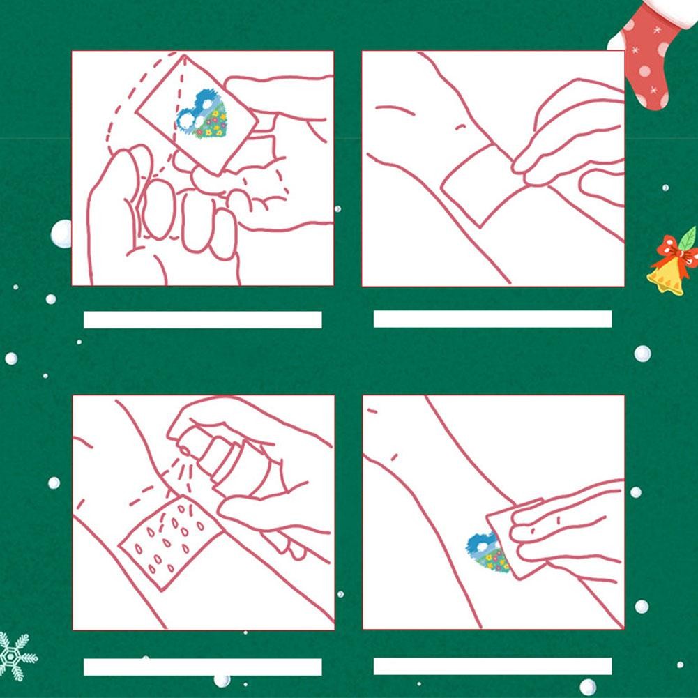 คริสมาสต์ใบหน้าน่ารักสติกเกอร์รอยสักชั่วคราวของผู้หญิงนุ่มหวานกันน้ําแต่งหน้าสติกเกอร์รอยสัก - รูปที่ 6