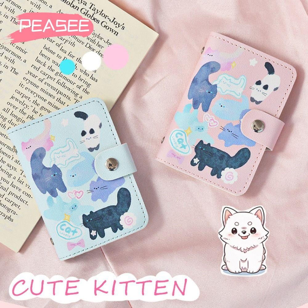 [PEASEE] กระเป๋าสตางค์ผู้หญิง, กระเป๋าการ์ด 20 ใบ, กระเป๋าเงินความจุขนาดใหญ่, แบบพกพากันน้ําน้ําหนักเบา PU หนัง ID Card Holder ผู้หญิง