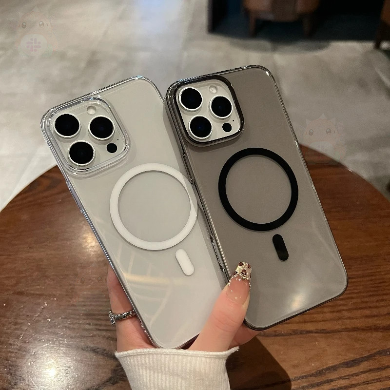 หรูหราบางเฉียบแม่เหล็กโปร่งใสปกหลังสําหรับ ไอโฟน 16 15 14 บวก 16 15 14 13 12 11 มือโปร สูงสุด พีซี แข็งป้องกันกรณี - รูปที่ 3