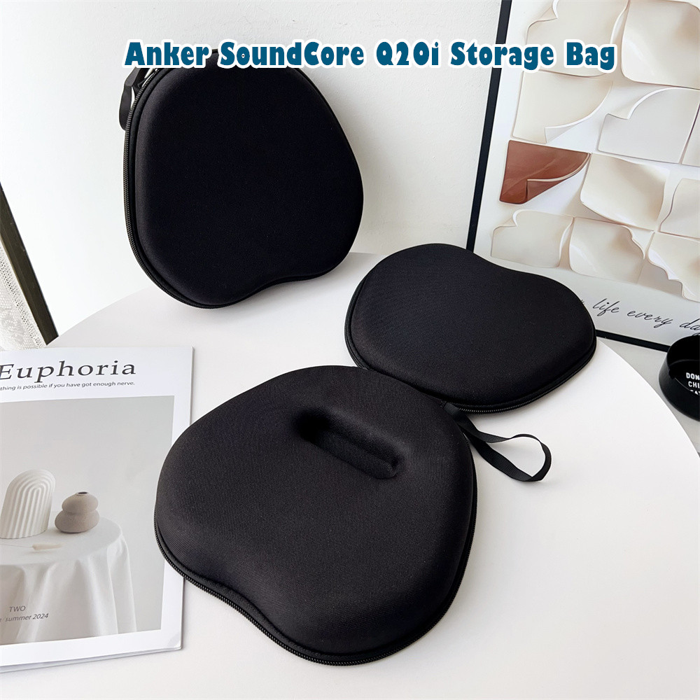 ANKER Fast Shipmentสําหรับanker SoundCore Q20iหูฟังเคสแข็งอินเทรนด์ชุดหูฟังสีดําแผ่นรองหูฟังEVAปลอกก