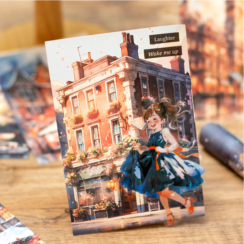 Midoo 30 แผ่นสาววันหยุด Trip Vintage ภูมิทัศน์ Collage วัสดุกระดาษ Creative DIY Journal Scrapbooking กระดาษ
