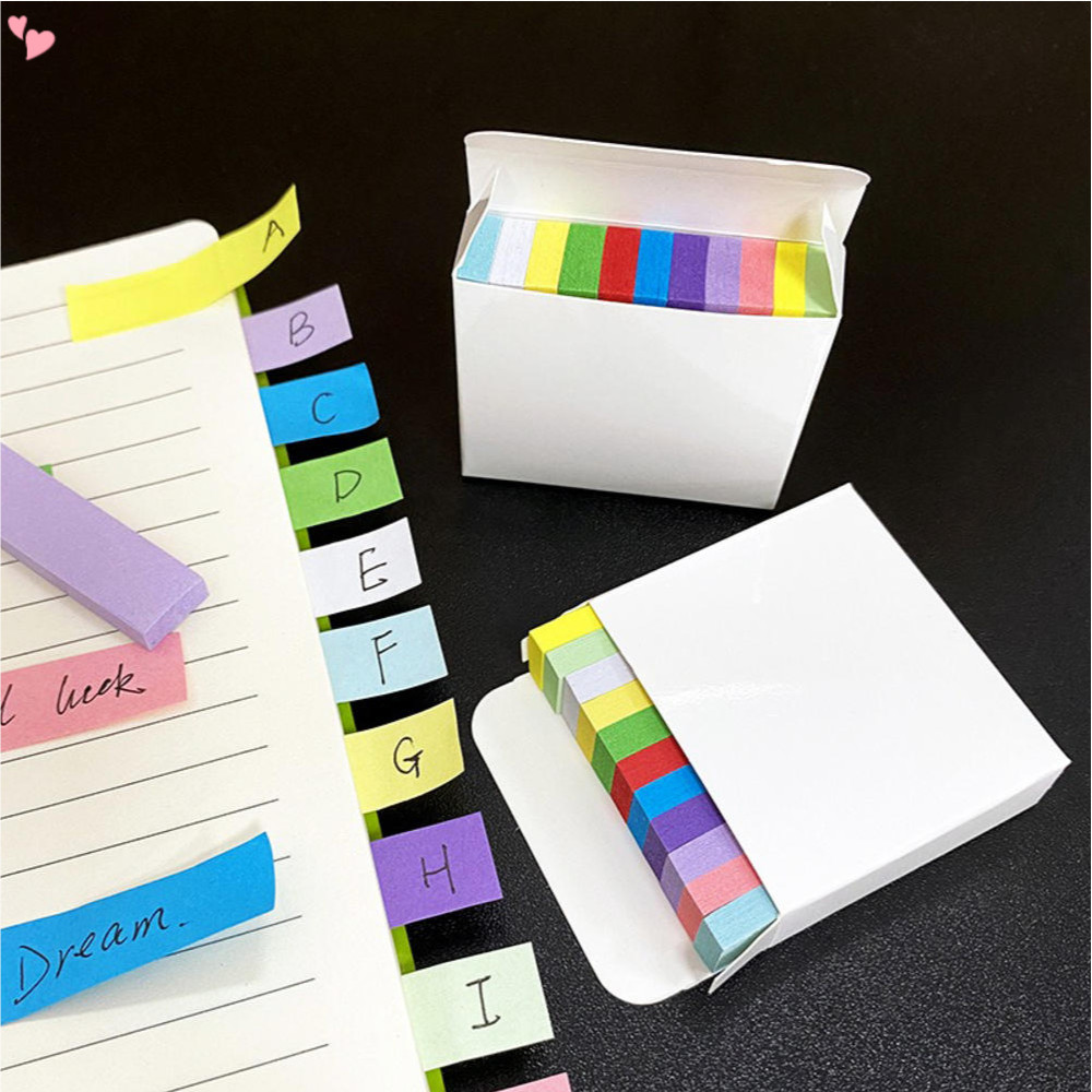 550 แผ่นสี Mini Notepad Index Sticky Notes Kawaii อุปกรณ์เครื่องเขียนโรงเรียนอุปกรณ์สํานักงานโน้ตบุ๊