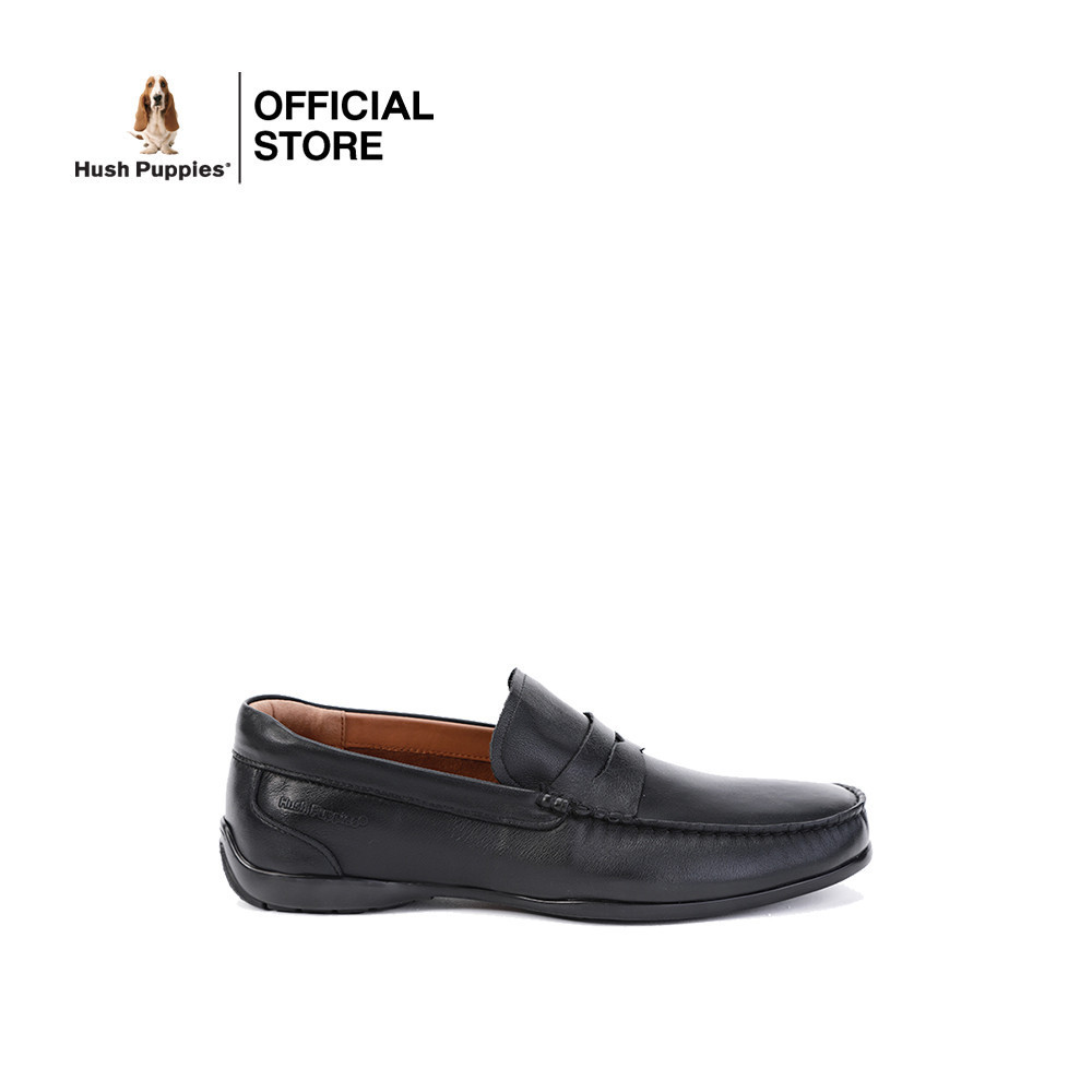 Hush Puppies รองเท้าผู้ชาย รุ่น HP 8HCFB1664A - สีดำ (รองเท้าลำลองหนังแท้ แบบสวม)