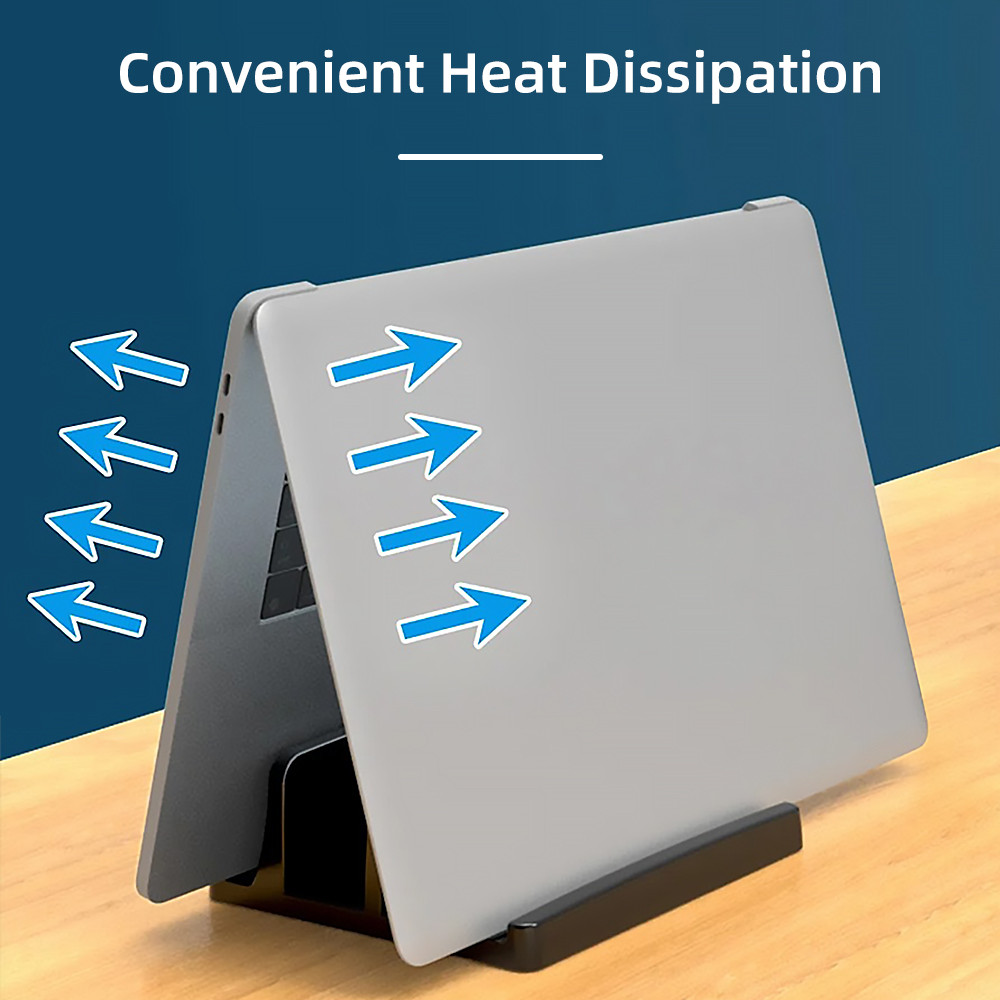 ปรับสก์ท็อปแนวตั้งแล็ปท็อปยืนพลาสติกแบบพกพายืนสําหรับแท็บเล็ต/แล็ปท็อป/โทรศัพท์มือถือประหยัดพื้นที่อุปกรณ์เสริม