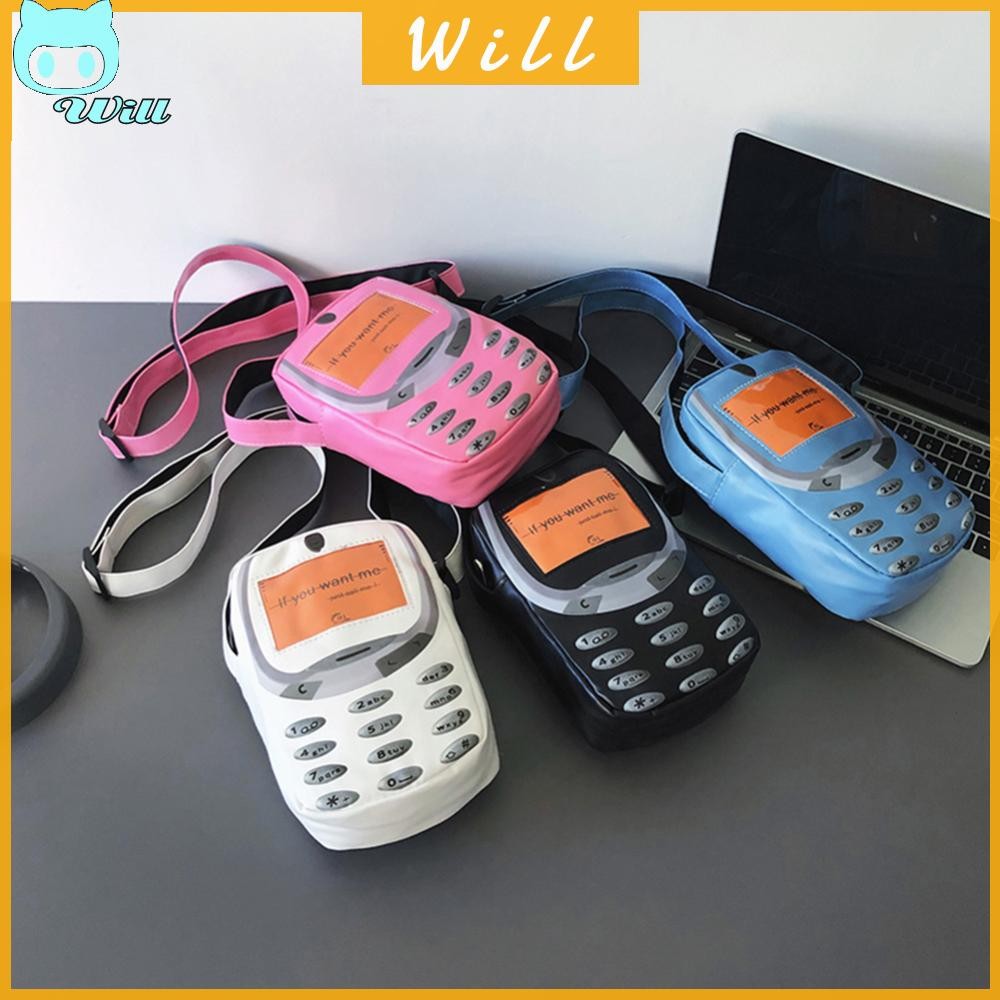 Phone Shape Crossbody 3D Mobile Phone Shape Purse PU Fashion Shoulder Purse Bag