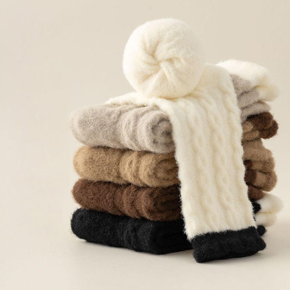 TRENDYZONE ถุงเท้าขนแกะปะการัง, ถุงเท้ากลางหลอดอุ่นปุย, ตุ๊กตาและหนา Super Soft Cozy Slipper ถุงเท้า - รูปที่ 7