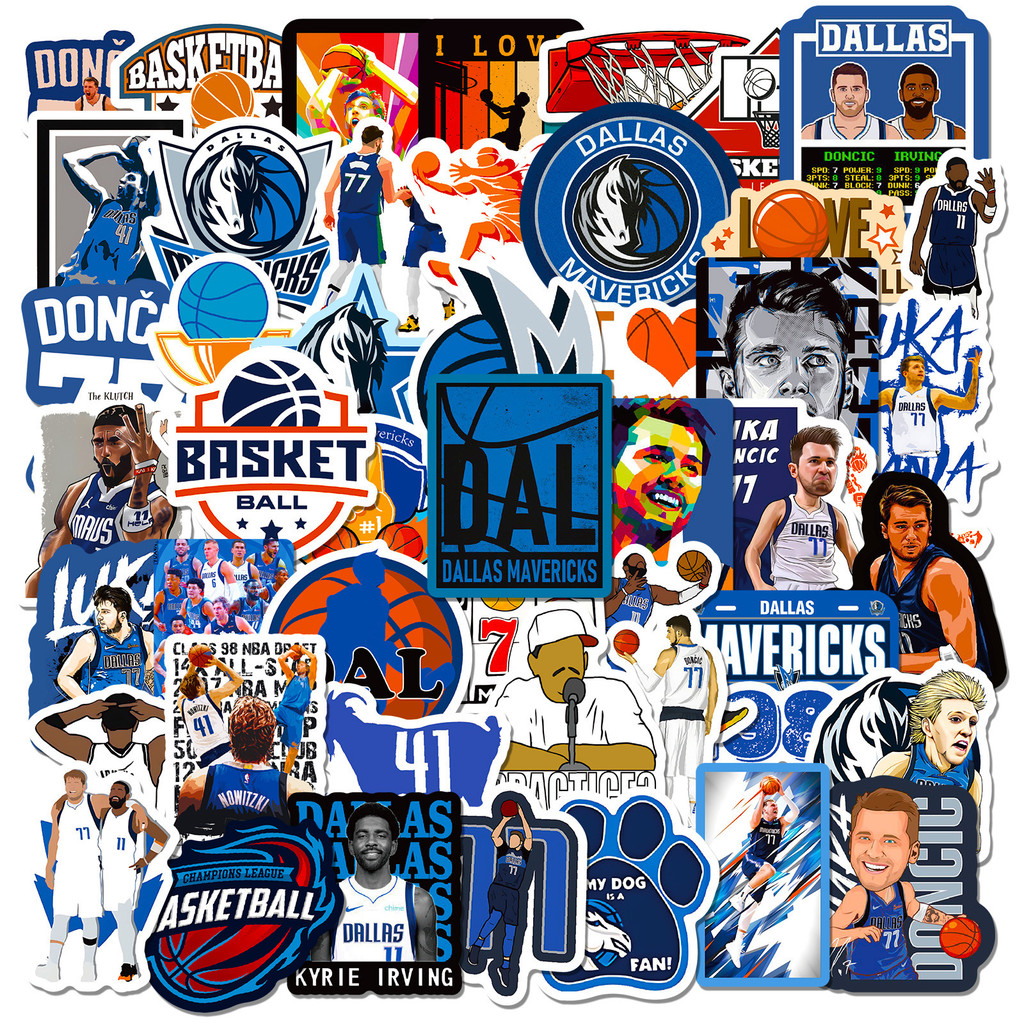 50 ชิ้น NBA Team Dallas Mavericks สติ๊กเกอร์ PVC กันน้ํา