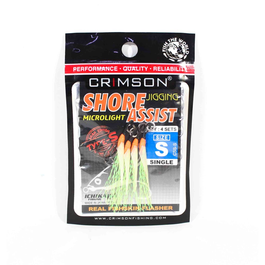 Crimson CSS-S Shore Jigging Assist Hook Single 4 ต่อแพ็ค Size S (2600)