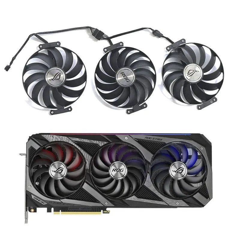 พัดลม ASUS สําหรับการ์ด ROG Strix GeForce RTX 3080 3070 3090 3060ti 3070ti 3080ti 95 มม. Cf1010u12s 