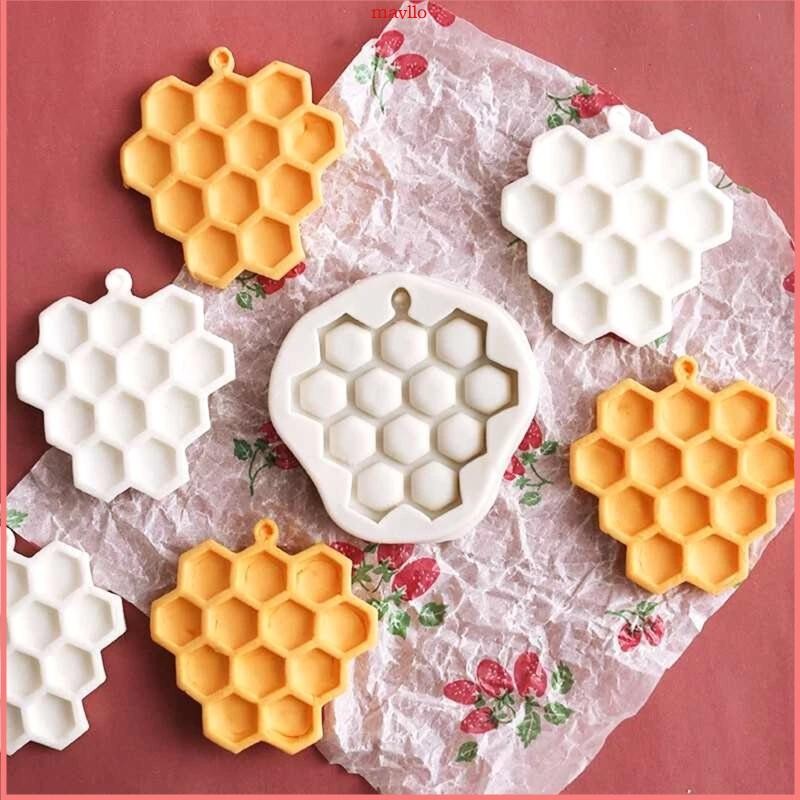 Mavlo ซิลิโคนรูปรังผึ้ง Mould แม่พิมพ์ช็อคโกแลตรังผึ้งมูส Mould เครื่องมืออบ