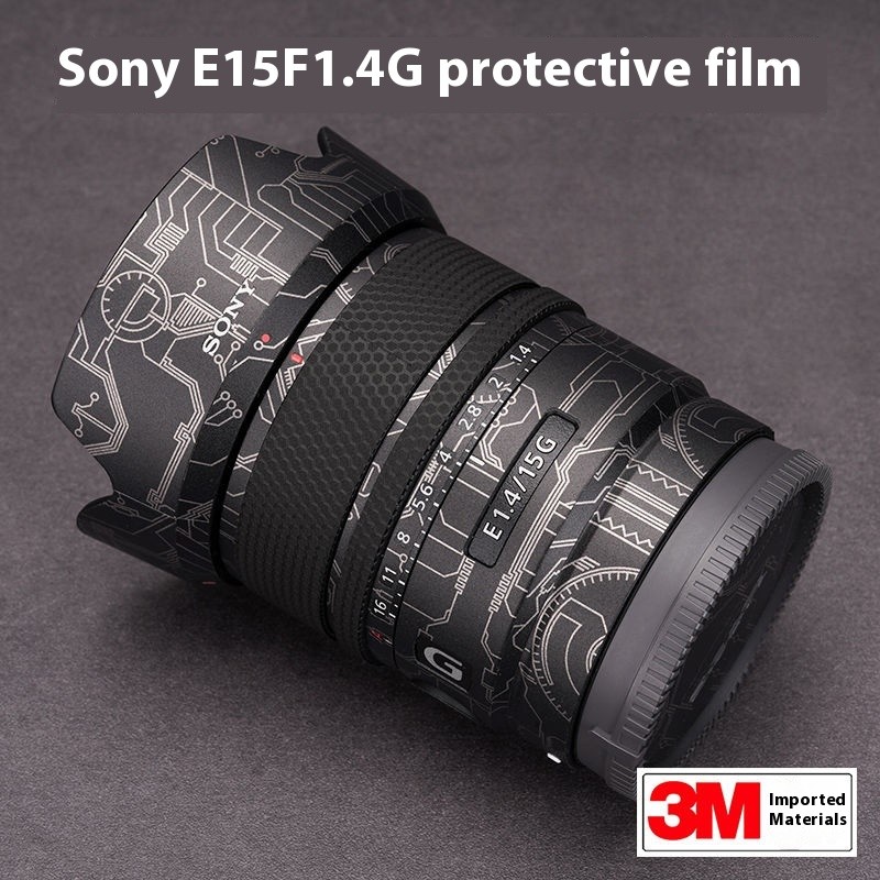 Mebont สําหรับ SONY E15 mm 1.4G ฟิล์มกันรอยเลนส์ E15F1.4 สติ๊กเกอร์ 3M สครับ