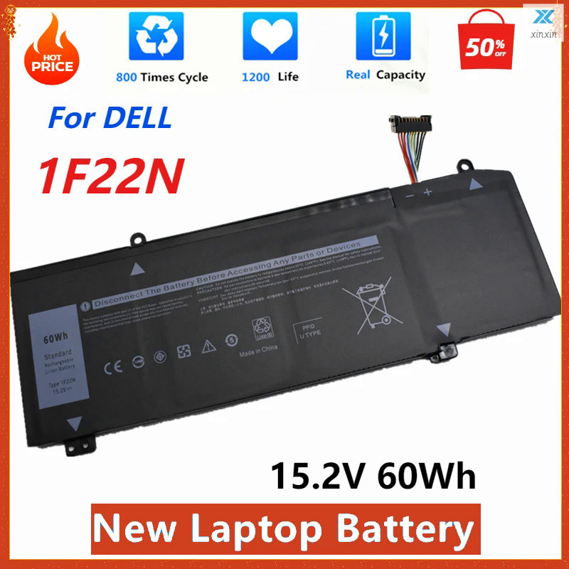 ใหม่1F22N แบตเตอรี่แล็ปท็อปสำหรับ DELL 2018 Orion M15 M17 R1 P82F 60Wh P79F P37E Inspiron G5 5590 G7