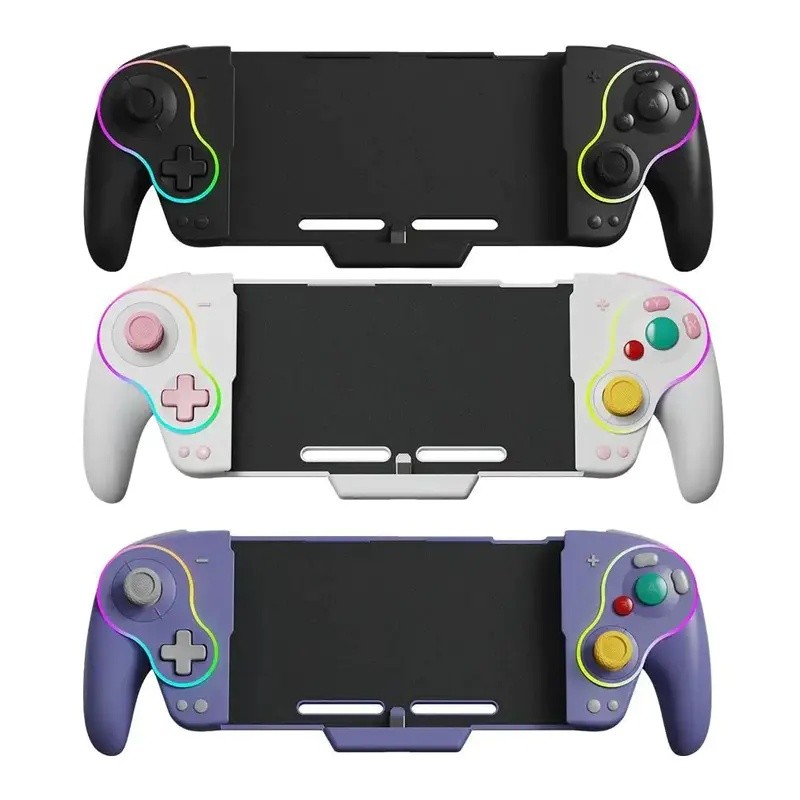 LinYuvo KS63 จอยสติ๊ก RGB คอนโทรลเลอร์ไร้สายพร้อมการเขียนโปรแกรมปุ่มด้านหลัง & Somatosensory Switches/สวิตช์ OLED พร้อมจอยสติ๊กเอฟเฟกต์เทอร์โบและฮอลล์