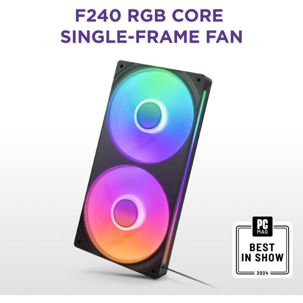 NZXT F240 RGB CORE 240mm Single-Frame RGB Fan : RF-U24HF-B1/RF-U24HF-W1