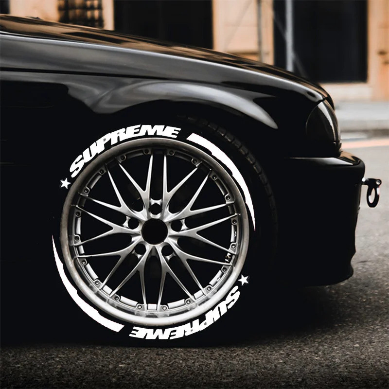 Tire Letter Stickers 3D Stereo Car Wheel Sticker Letter Car And Motorcycle Universal 2.8cm Stickers 