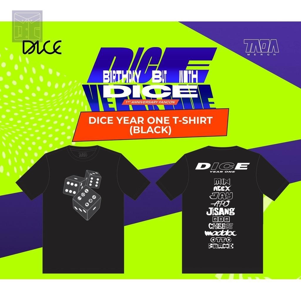 🔥HOT SALE🔥ปกติ เสื้อยืด DICE YEAR ONE () ผ้าฝ้ายแท้ 100% คอกลมแขนสั้น สไตล์ Unisex สีดำ-ขาว ใส่ได้ทุกเพศ