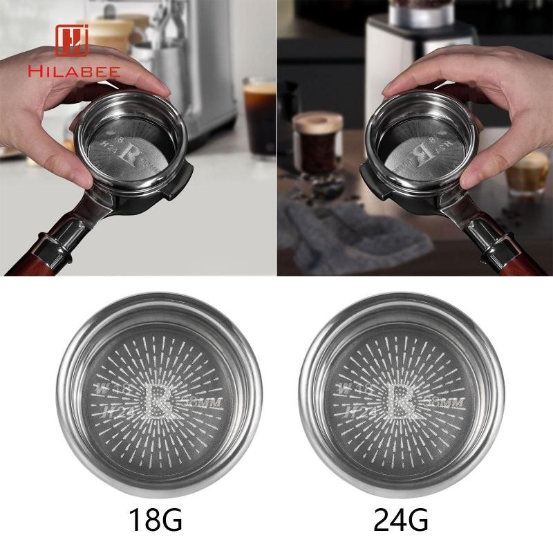 [hilabee] 58mm Coffee Portafilter Basket Espresso Portafilter Basket for Home Office