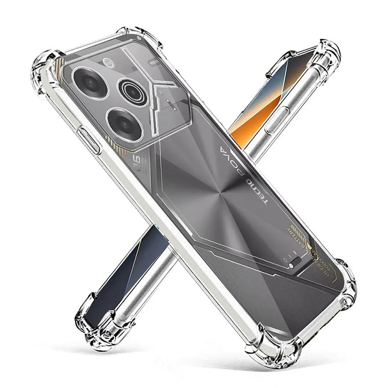 สําหรับ Tecno Pova 6 Pro 5 4 2 Neo 2 3 ฝาครอบคริสตัลใสกันชน Slim Fit กันกระแทกยืดหยุ่น TPU กรณี