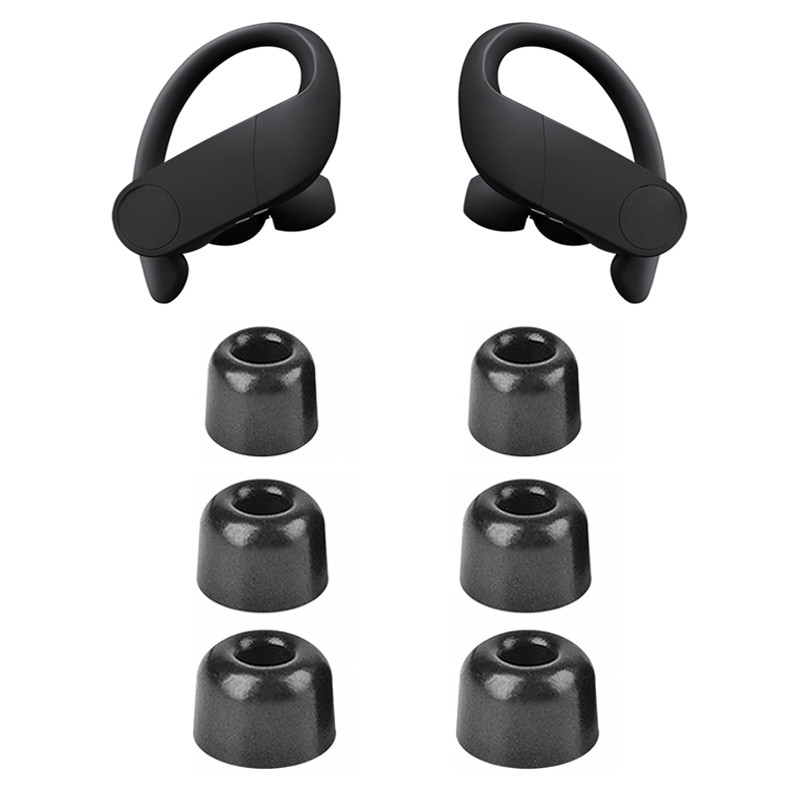 3 คู่, จุกหูฟังโฟมหน่วยความจําเข้ากันได้กับ Powerbeats Pro, Powerbeats 4, PB4, Beats X, Beats Flex, 